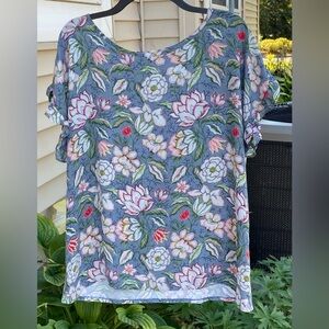VGU Flowy,Floral,LikeNew Top-No Size/Brand,Only CareTag-Pit↔️Pit 24”-Length 23+”